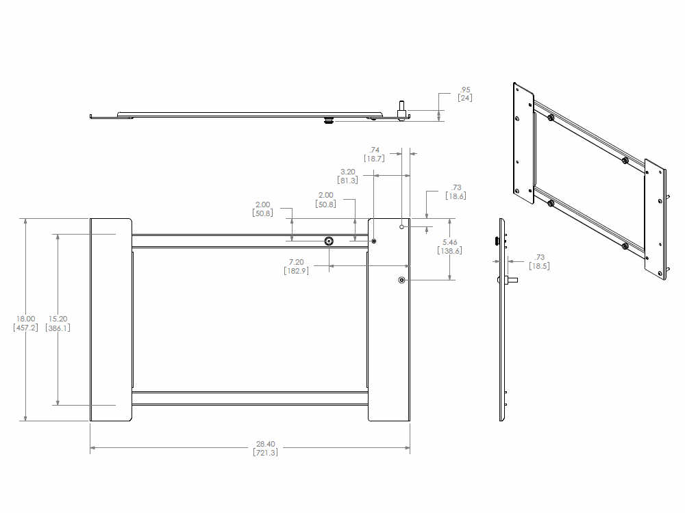 Mounting Bracket for Flat Panel Display - 37 inch to 65 inch Screen Support