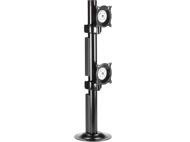 KTG230 Flat Panel Dual Vertical Grommet Mount - 70 lb - Black