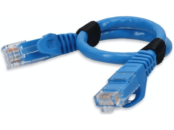 RJ-45 M/M NON-BOOTED PATCH CBL 1FT BLUE CAT6 SNAGLESS UTP PVC CU