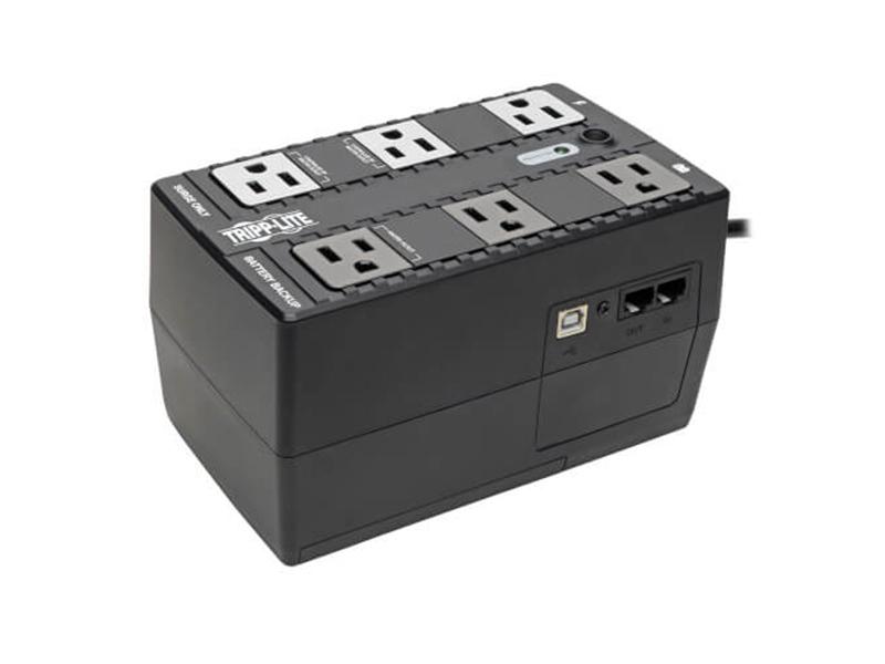 ECO Series Energy-Saving Standby UPS System with USB Port & Outlets (Output Power Capacity: 350VA/180W; 6 Outlets-3 UPS/Surge 1 Surge Only 2 ECO/Surge Outlets)