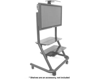 Cart for flat panel - black - screen size: up to 61 inch