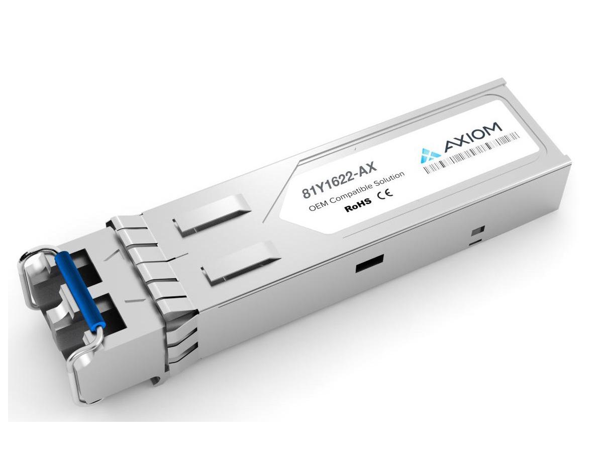 SFP (mini-GBIC) transceiver module ( equivalent to: IBM 81Y1622 ) - Gigabit Ethernet - 1000Base-SX - LC multi-mode - up to 1800 ft - 850 nm - for Lenovo Flex System EN2092 1Gb Ethernet Scalable Switch