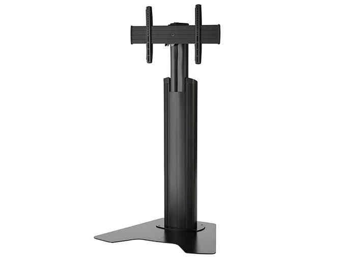 FUSION Display Stand - Up to 55 inch Screen Support - 125 lb Load Capacity - Flat Panel Display Type Supported38.1 inch Width x 30.6 inch Depth - Floor Stand - Black Silver