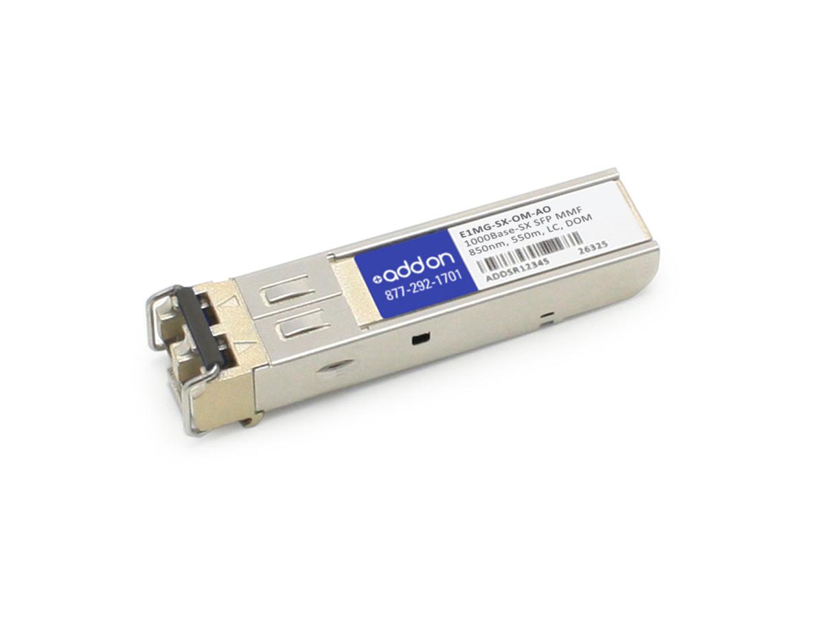 Brocade E1MG-SX-OM Compatible 1000Base-SX SFP Transceiver (MMF 850nm 550m LC DOM) - 100% application tested and guaranteed compatible