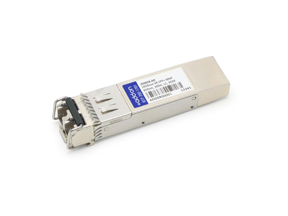 HP JD092B Compatible 10GBase-SR SFP+ Transceiver (MMF 850nm 300m LC DOM) - 100% application tested and guaranteed compatible