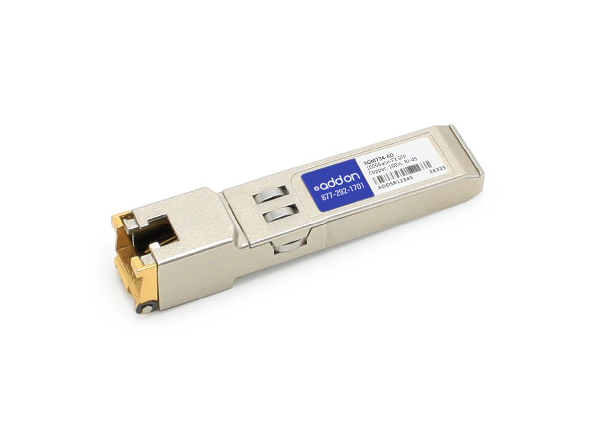 NETGEAR AGM734 COMPATIBLE TAA COMPLIANT 1000BASE-TX SFP TRANSCEIVER (COPPE