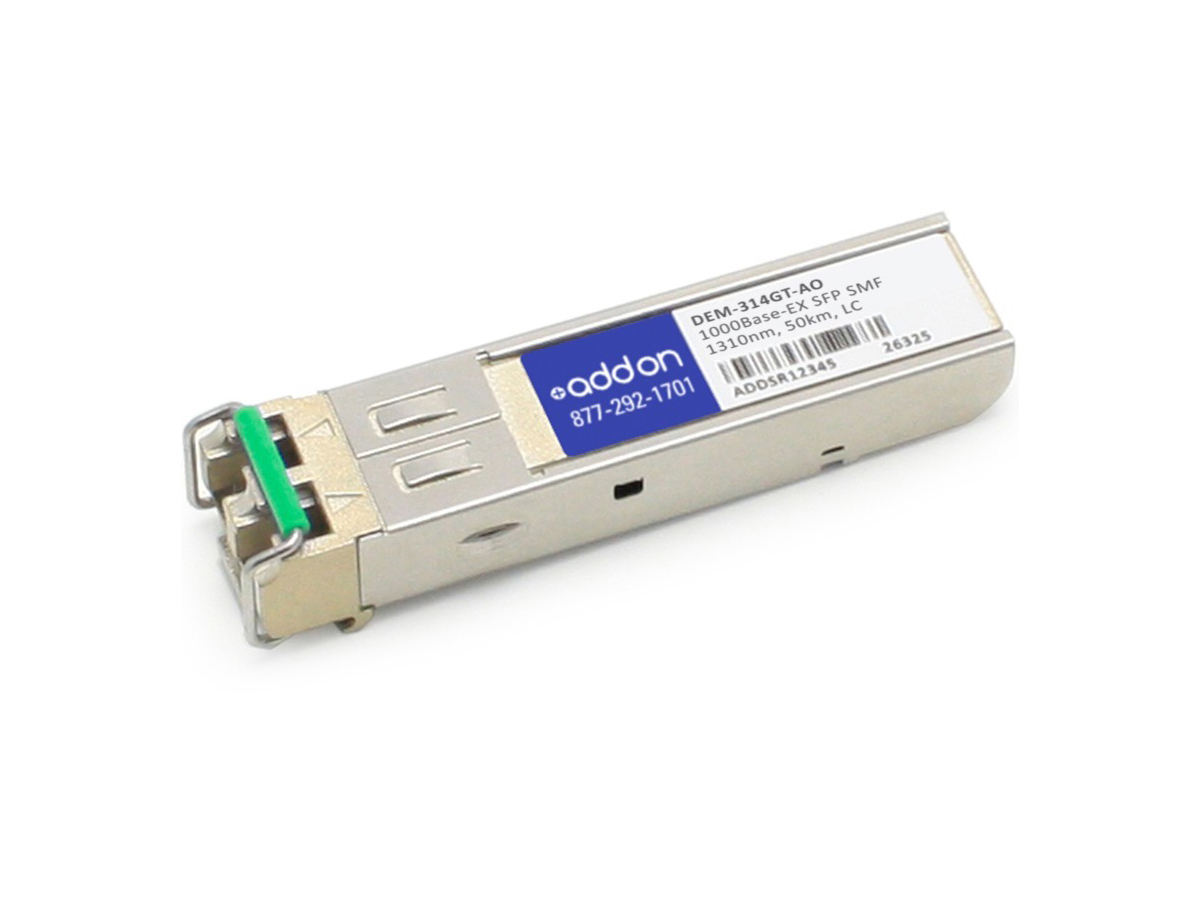 DLink DEM-314GT Compatible SFP Transceiver - SFP (mini-GBIC) transceiver module ( equivalent to: D-Link DEM-314GT ) - 1000Base-EX - LC single mode - up to 24.9 miles - 1310 nm - for D-Link DES-3028 3052 DWS-3024; DES 12XX; DGS 3100 32XX; xStack DES-352