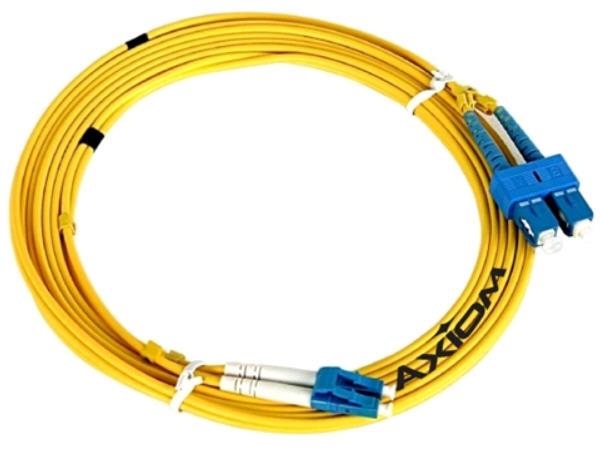 AX - Network cable - SC single-mode (M) to LC single-mode (M) - 49 ft - fiber optic - 9 / 125 micron - OS2 - riser - yellow