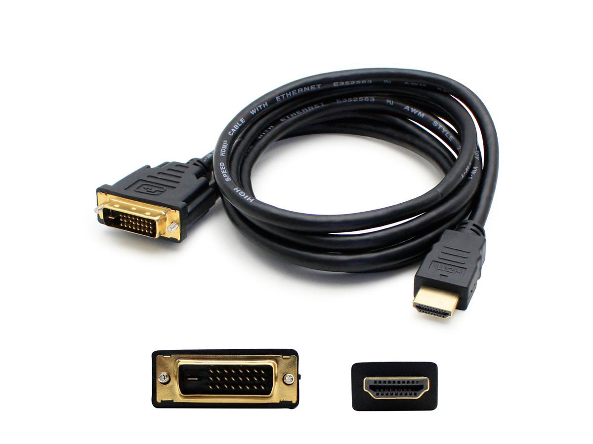 20.00cm (8.00in) HDMI Male to DVI-D Single Link (18+1 pin) Male Black Adapter Cable - 100% compatible with select devices.