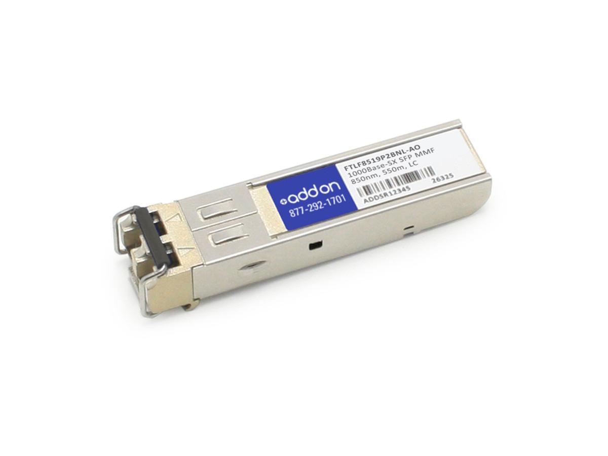 Finisar FTLF8519P2BNL Compatible 1000Base-SX SFP Transceiver (MMF 850nm 550m LC TAA) - 100% application tested and guaranteed compatible