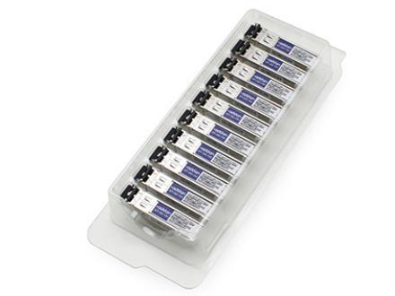 HP J4858C COMPATIBLE TAA COMPLIANT 10 PACK 1000BASE-SX SFP TRANSCEIVER (MM