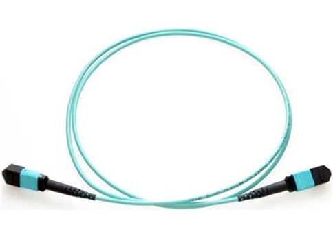 Network cable - MTP/MPO multi-mode (F) to MTP/MPO multi-mode (F) - 3.3 ft - fiber optic - 50 / 125 micron - OM4 - riser - aqua