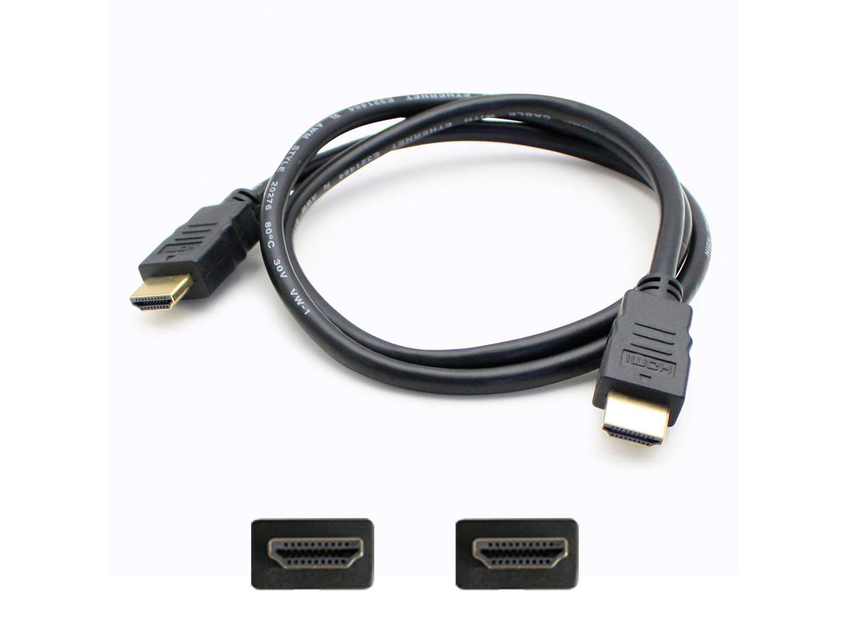 5 Pack 6ft HDMI 1.4 Cable - HDMI with Ethernet cable - HDMI - HDMI (M) to HDMI (M) - 6 ft - black (pack of 5) - for Lenovo ThinkPad Edge E431; E550; ThinkPad S431; ThinkPad Yoga 11e; 11e Chromebook