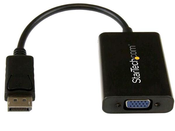 20.00cm (8.00in) DisplayPort Male to VGA Female Black Active Adapter Cable - 100% compatible with select devices.