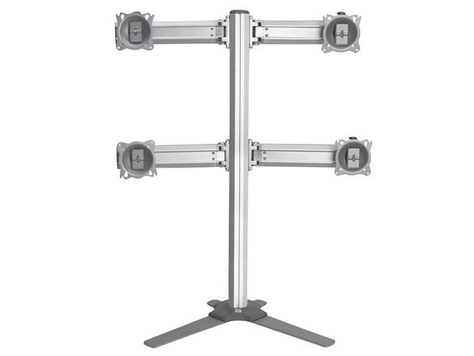 KONTOUR Desk Mount for Flat Panel Display - 24 inch to 27 inch Screen Support - 14.99 lb Load Capacity - Silver