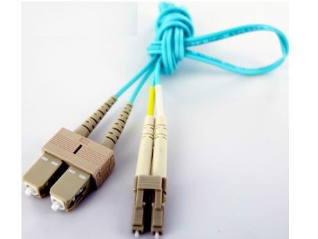 BENDnFLEX Silver - Patch cable - SC multi-mode (M) to LC multi-mode (M) - 3.3 ft - fiber optic - 50 / 125 micron - OM4 - plenum