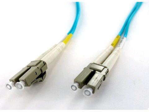 Network cable - LC multi-mode (M) to LC multi-mode (M) - 197 ft - fiber optic - 50 / 125 micron - OM4 - aqua