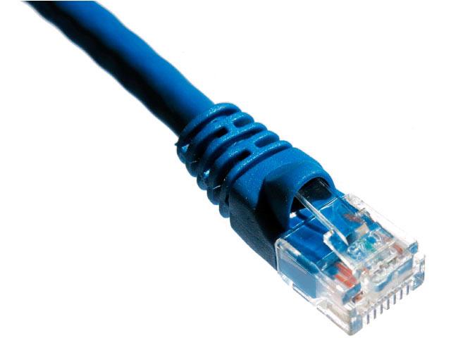 50FT CAT6A 650MHZ PATCH CABLE MOLDED BOOT (BLUE)