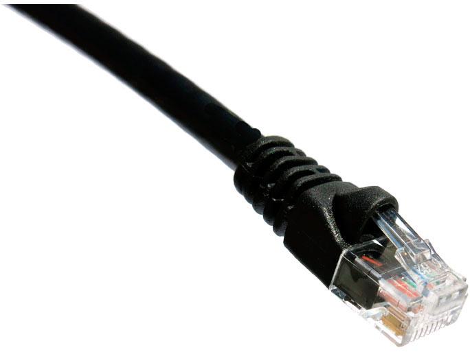 5FT CAT6A 650MHZ PATCH CABLE MOLDED BOOT (BLACK)