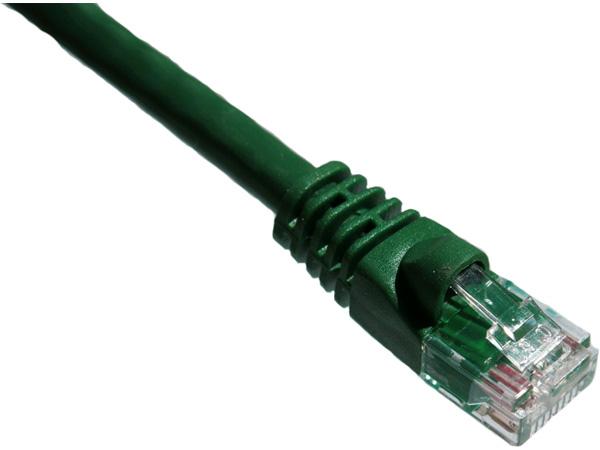 50FT CAT6A 650MHZ PATCH CABLE MOLDED BOOT (GREEN)