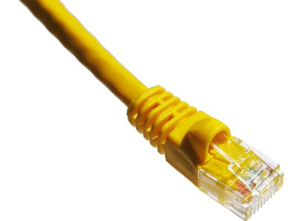 50FT CAT6A 650MHZ PATCH CABLE MOLDED BOOT (YELLOW)