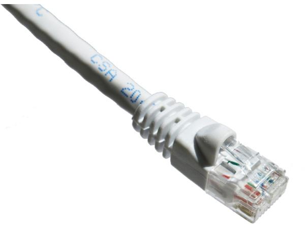 50FT CAT6A 650MHZ PATCH CABLE MOLDED BOOT (WHITE) - TAA COMPLIANT