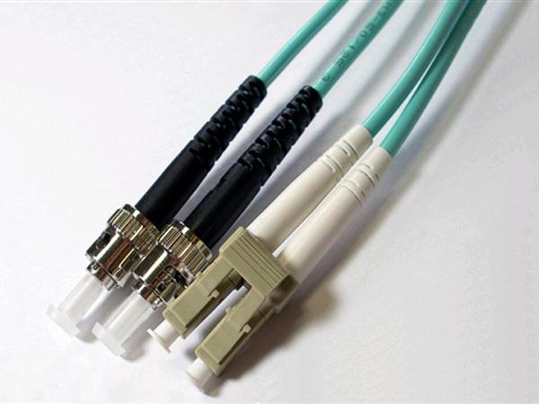 LC/ST MULTIMODE DUPLEX OM4 50/125 FIBER OPTIC CABLE 20M