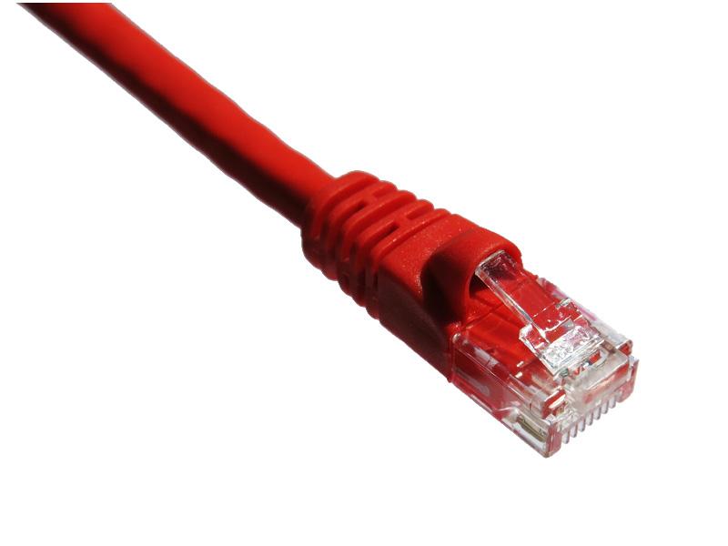 CAT5E 350MHZ PATCH CABLE MOLDED BOOT RED