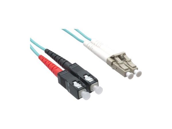 LC/SC MULTIMODE DUPLEX OM3 10G 50/125 FIBER OPTIC CABLE