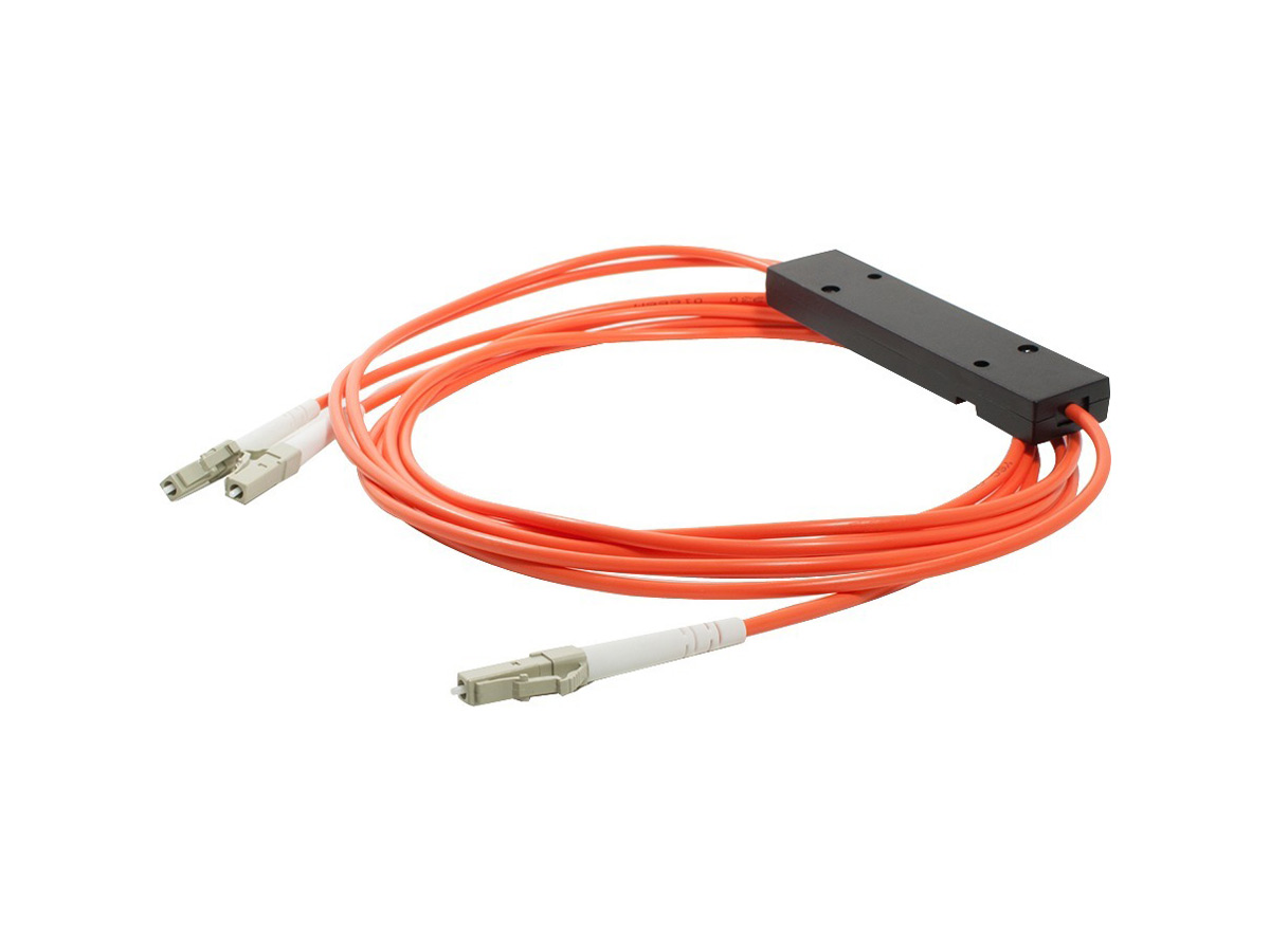 3M LC (MALE) TO 2XLC (MALE) ORANGE OM2 SIMPLEX FIBER SPLITTER CABLE WITH 5