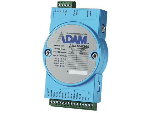 4-CH RELAY OUTPUT MODBUS TCP MODULE WITH 4-CH DI