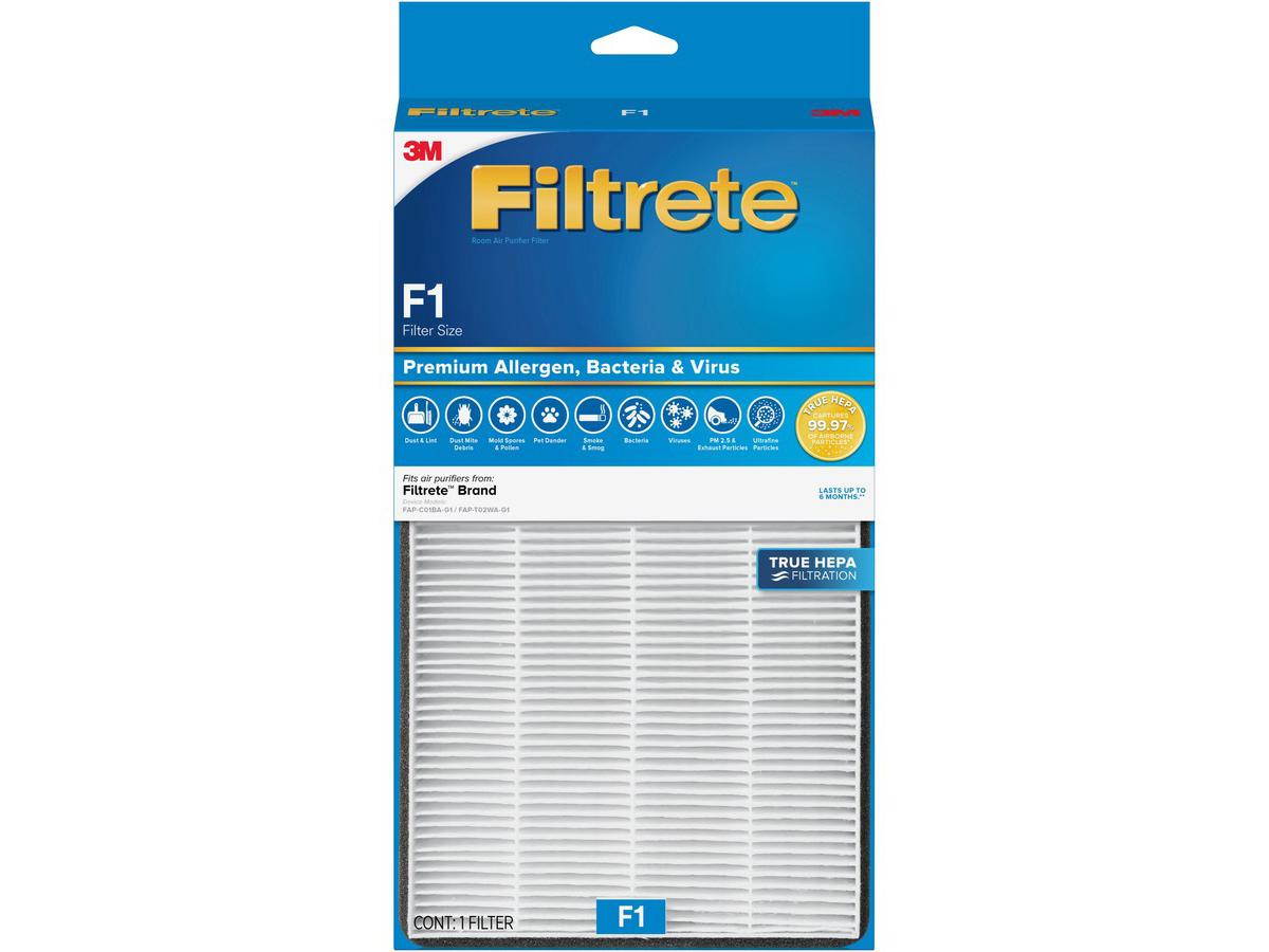 FILTRETE PREMIUM ALLERGEN BACTERIA & VIRUS TRUE HEPA ROOM AIR PURIFIER FILTER -