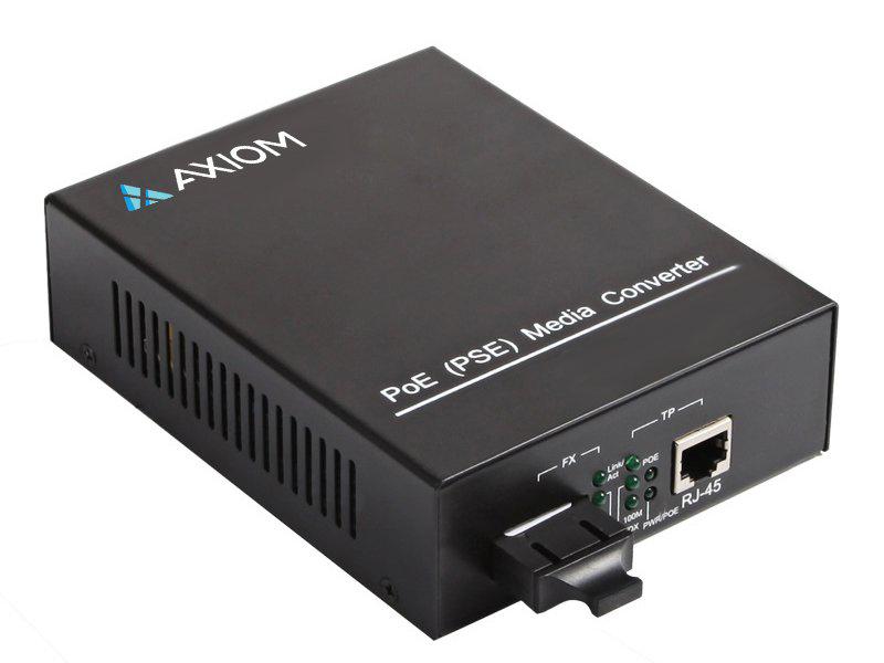 1GBS POE+ RJ45 TO 1000BASE-LX FIBER MEDIA CONVERTER -SMF LC 20KM 1310NM