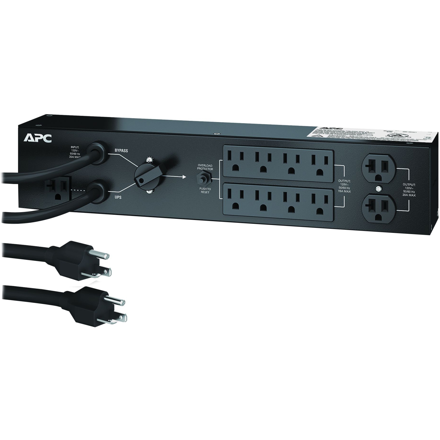 Service Bypass Panel - Power distribution unit (rack-mountable) - AC 120 V - 2200 VA - input: NEMA 5-20 - output connectors: 10 - black - for P/N: SMX2000LVNCUS SMX2000LVUS SMX2200RMLVUS SMX2KR2UNCX145 SMX2KRMLVNCUS