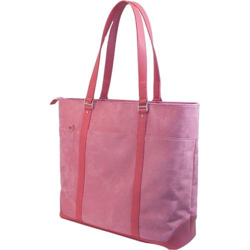 15.6 inch to 17.3 inch Pink Faux-Suede Tote - Notebook carrying case - 15.6 inch - 17.3 inch - pink