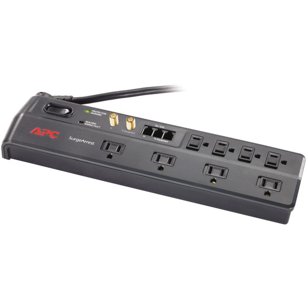 SurgeArrest Home/Office 8-Outlets Surge Suppressor - Receptacles: 8 x NEMA 5-15R - 1750J