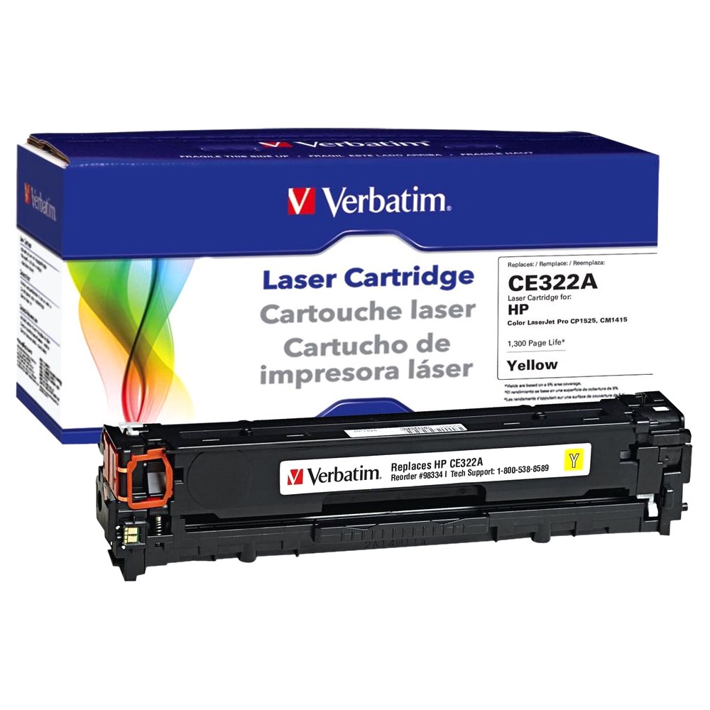 Toner Cartridge - Remanufactured for HP (CE322A) - Yellow - Laser - 1300 Page - 1 Pack