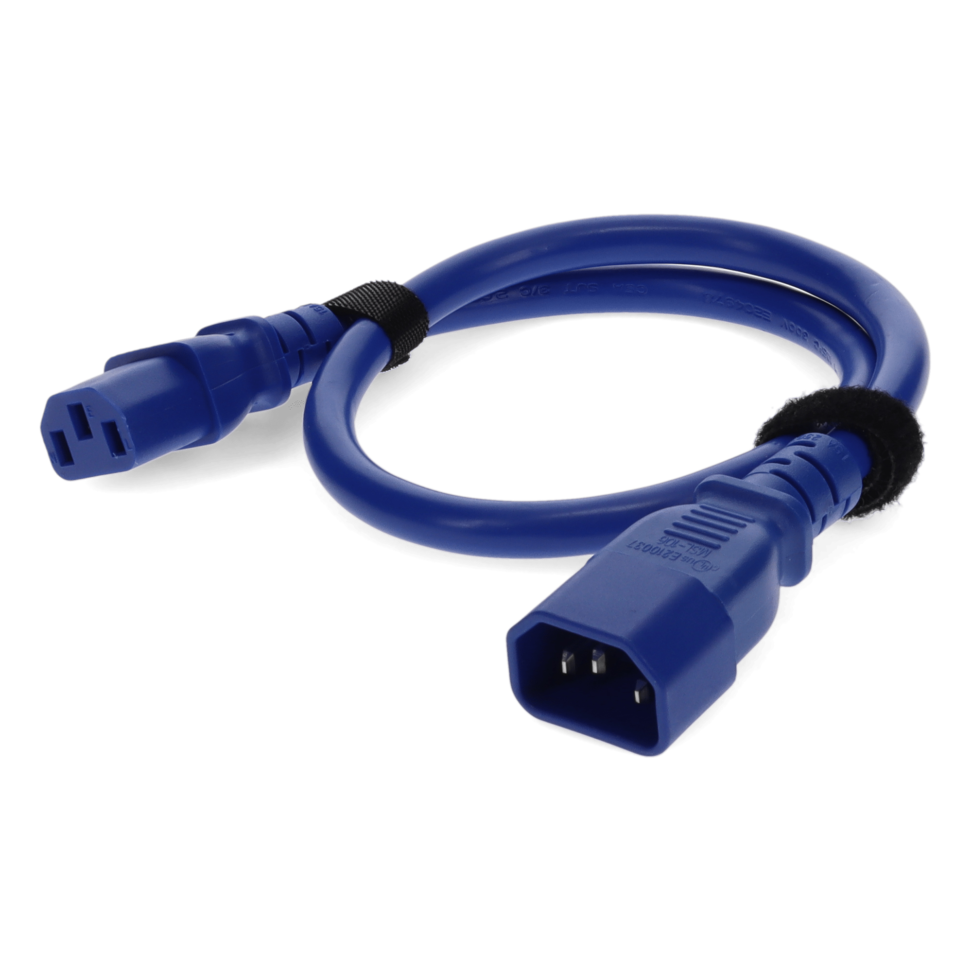 C13/C14 18AWG POWER EXT CBL 2FT BLUE LOCKING 18AWG 10A 100-250V