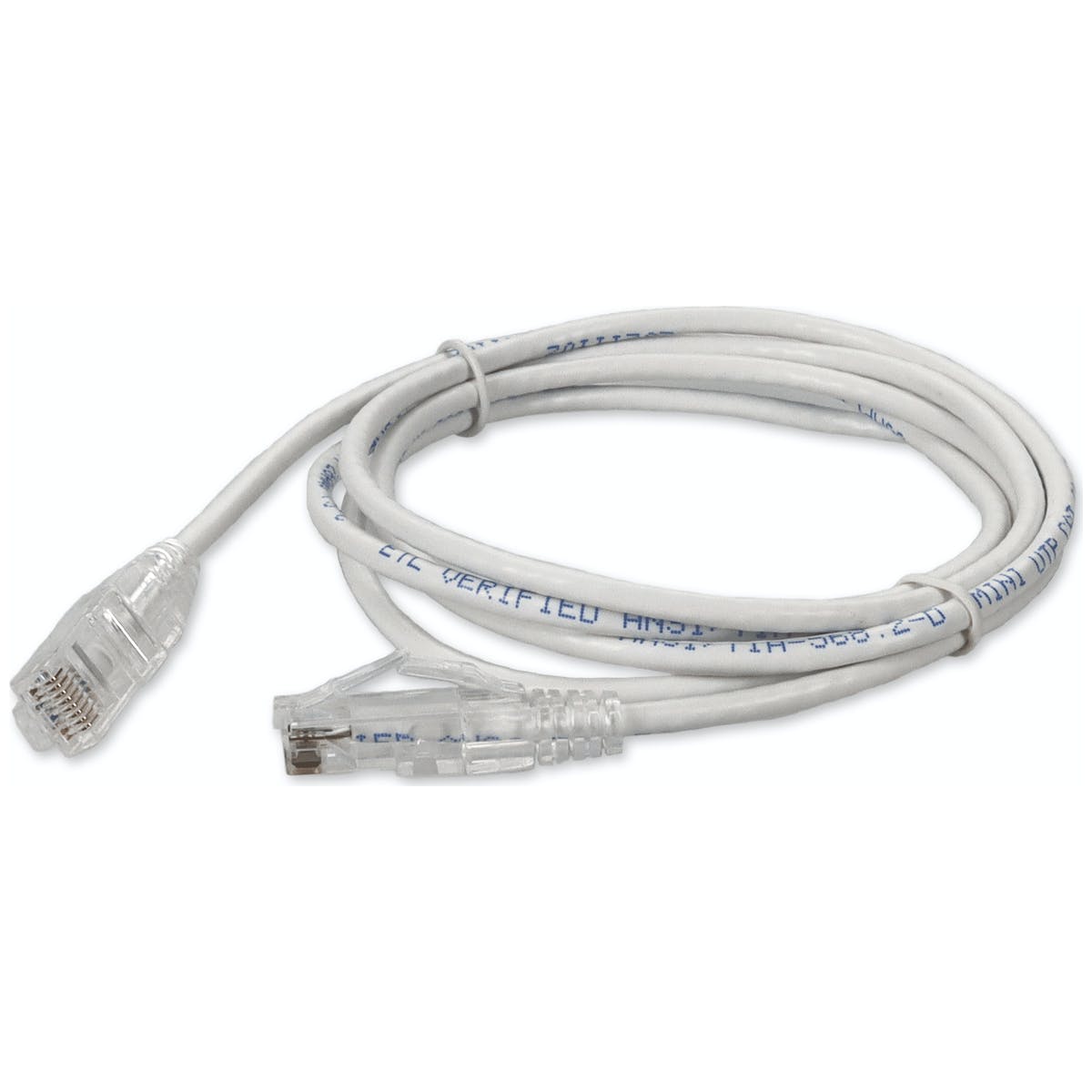 RJ-45 M/M PATCH CBL 7FT WHITE CAT6A BOOTEDSNAGLESS CU