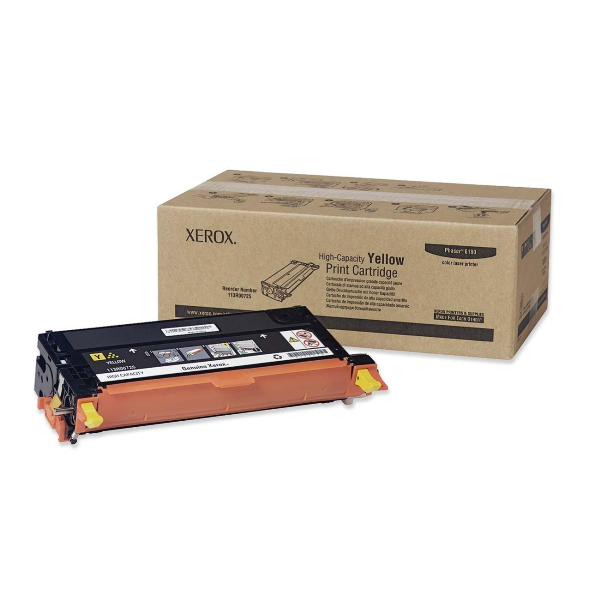 YELLOW HIGH CAPACITY PRINT CARTRIDGE; PHASER 6180 SERIES FOR PHASER 6180MFP