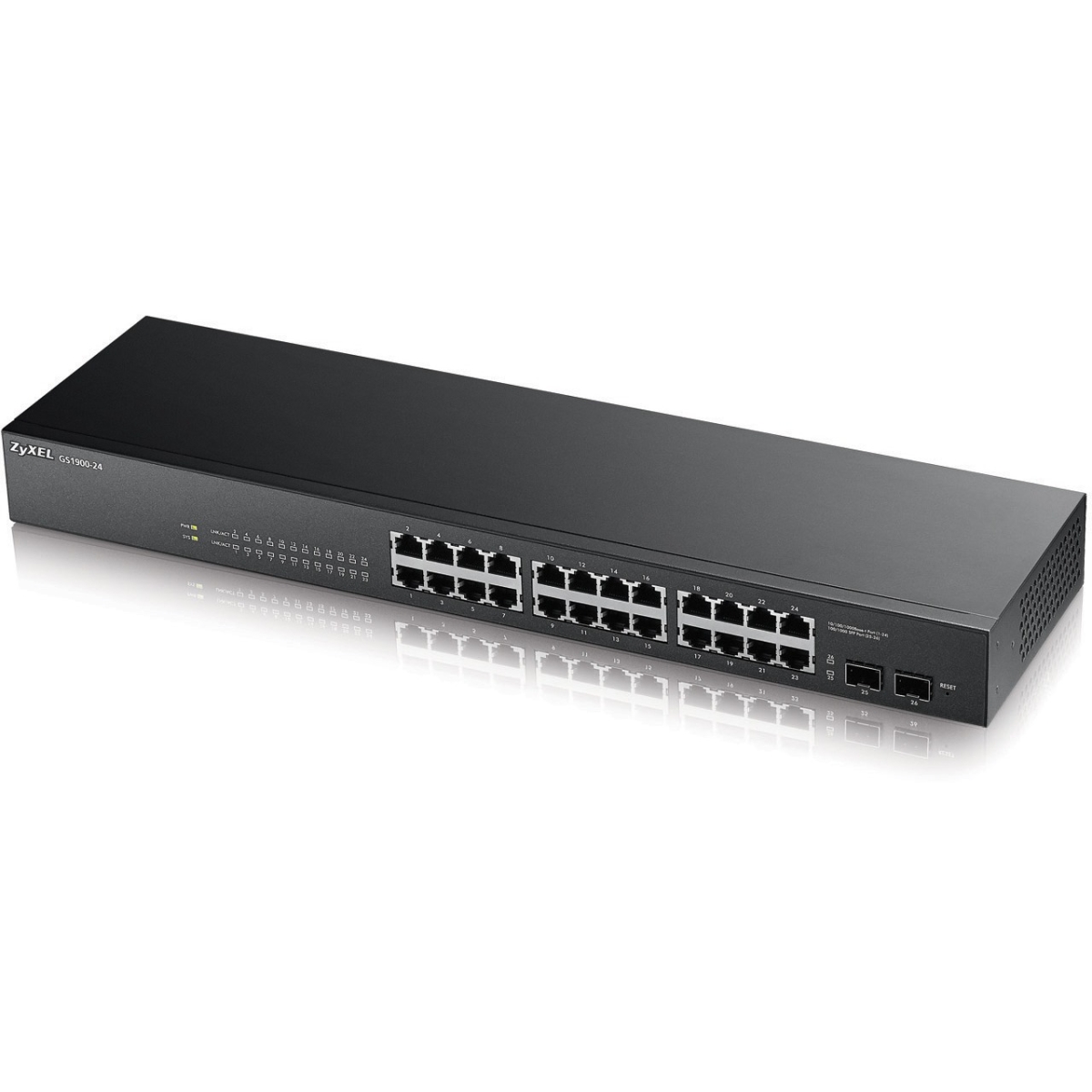 Fanless 24 Port GbE L2 Web Managed Rackmountable Switch - 24 Ports - Manageable - 24 x RJ-45 - 2 x Expansion Slots - 10/100/1000Base-T - Desktop Rack-mountable