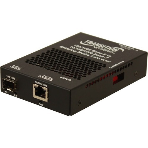 Stand-Alone 10/100/1000 Ethernet Media Converter - Fiber media converter - Gigabit Ethernet - 10Base-T 100Base-TX 1000Base-T 1000Base-X 100Base-X - RJ-45 / SFP (mini-GBIC)