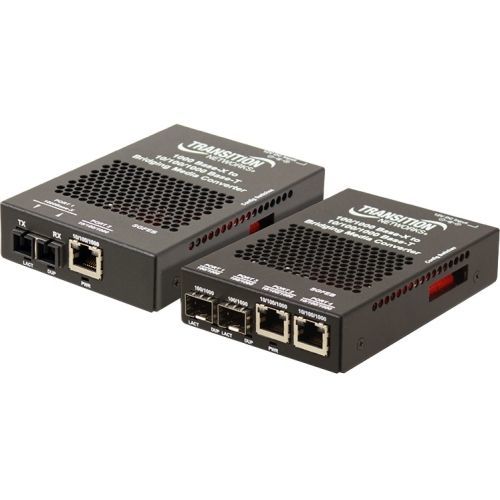 DUAL 10/100/1000BT TO DUAL 1000BX SFP WITH NA PWR SUPPLY