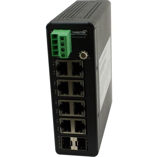 HARDENED UNMANAGED SWITCH 8-PORT GE  2 SFP 12-48VDC - 40 - 75C