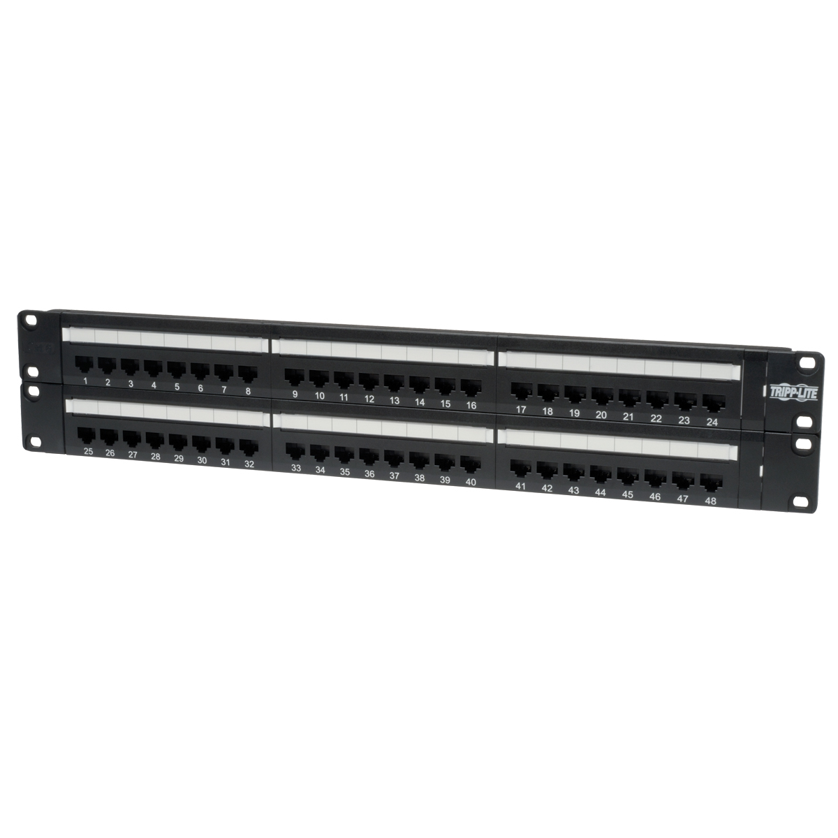 48-PORT CAT6 CAT5 PATCH PANEL RACKMOUNT 110 PUNCH DOWN RJ45 ETHERNET 1URM 568B