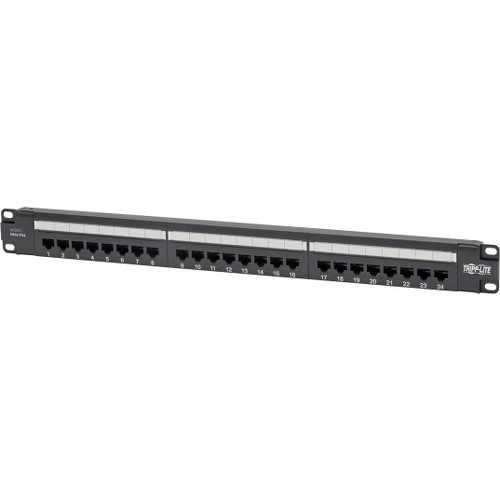 CAT6 POE PATCH PANEL 24-PORT 110/KRONE 568A/B RJ45 1URM TAA