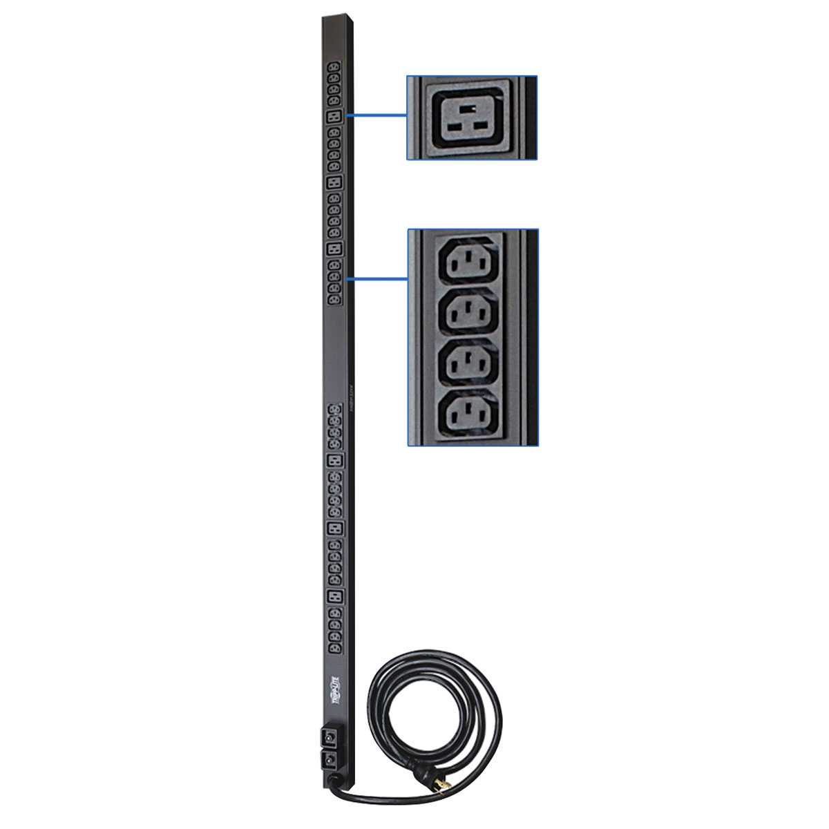 Lite PDU Basic 208V - 240V 30A 38 Outlet - 6 x IEC 320 EN 60320 C19 32 x IEC 320 EN 60320 C13 - Zero U Vertical Rackmount Wall-mountable