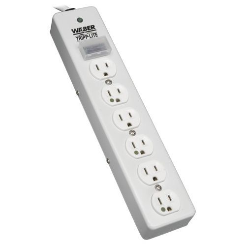 Surge Protector Power Strip Medical Hospital Metal 6 Outlet 15 feet Cord - Surge protector - AC 120 V - output connectors: 6