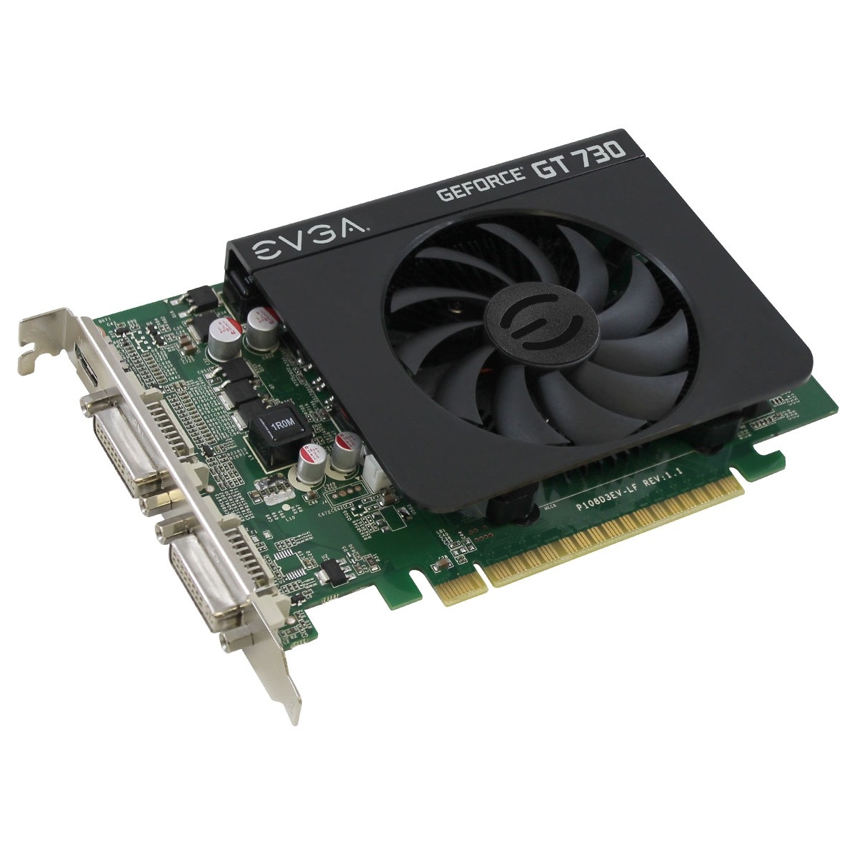 GeForce GT 730 Graphic Card - 700 MHz Core - 2 GB DDR3 SDRAM - PCI Express 2.0 x16 - Single Slot Space Required - 1400 MHz Memory Clock - 128 bit Bus Width - 4096 x 2160 - DirectX 12 OpenGL 4.4 OpenCL - 1 x HDMI - 2 x Total Number of DVI