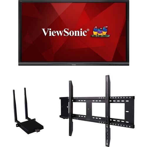 ViewBoard - 75 inch Diagonal Class LED-backlit LCD display - interactive - with touchscreen (multi touch) - 4K UHD (2160p) 3840 x 2160 - with ViewSonic LB-WIFI-001 Dual Band Wireless Module ViewSonic WMK-047-2 Wall Mount